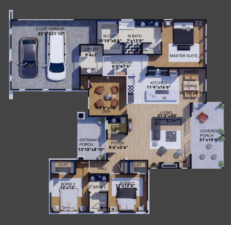 House Plan House Plan #33270 Drawing 1