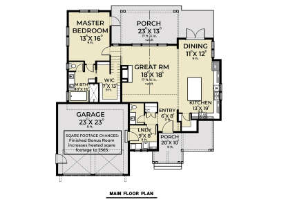 Main Floor  for House Plan #2464-00160