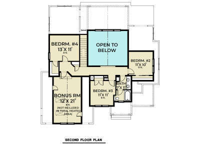 Second Floor for House Plan #2464-00160