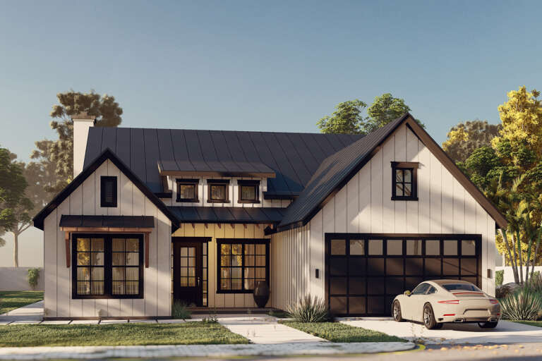 House Plan House Plan #33272 Angled Front Elevation