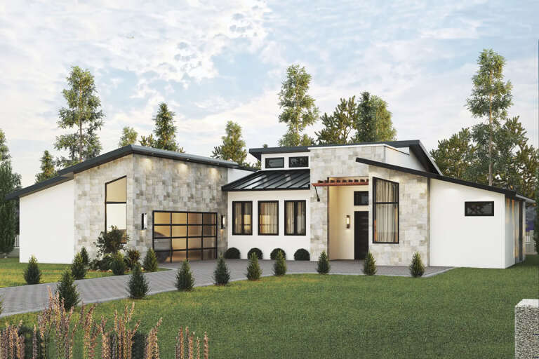 House Plan House Plan #33274 Angled Front Elevation