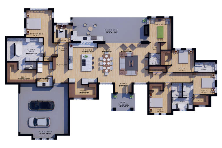House Plan House Plan #33276 Drawing 1