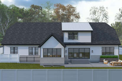 Modern Transitional House Plan #2802-00401 Elevation Photo