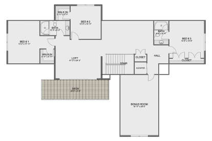 Second Floor for House Plan #2802-00401