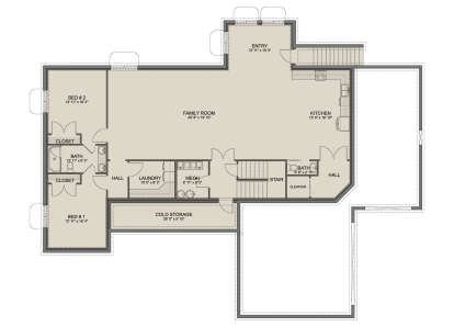 Basement for House Plan #2802-00401