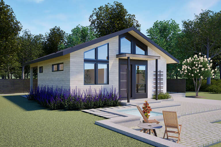 House Plan House Plan #33280 Angled Front Elevation