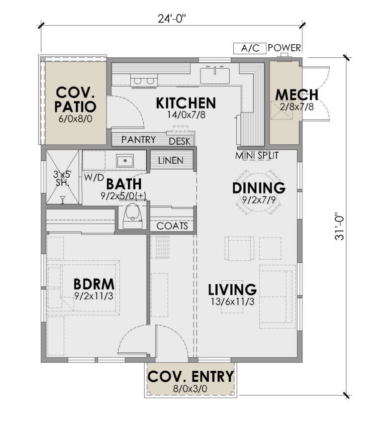 House Plan House Plan #33280 Drawing 1