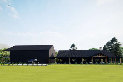 Barn House Plan #625-00037 Elevation Photo