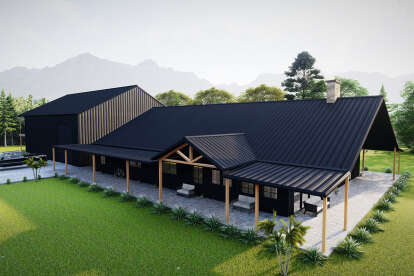 Barn House Plan #625-00037 Elevation Photo
