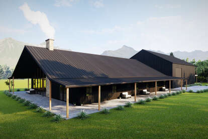 Barn House Plan #625-00037 Elevation Photo