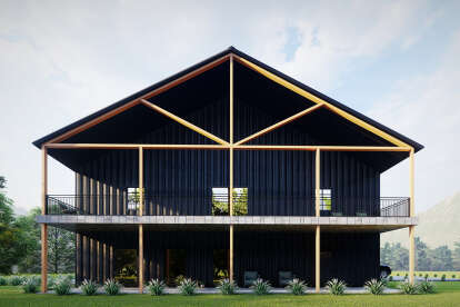 Barn House Plan #625-00037 Elevation Photo