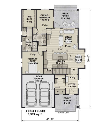 Main Floor  for House Plan #098-00621
