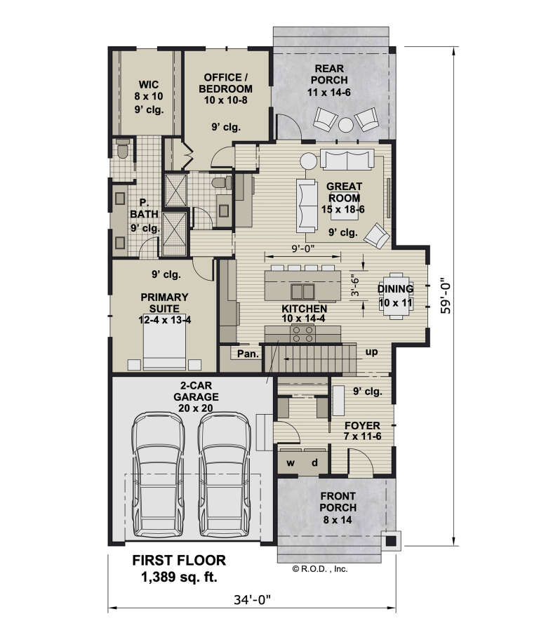 House Plan House Plan #33282 Drawing 1
