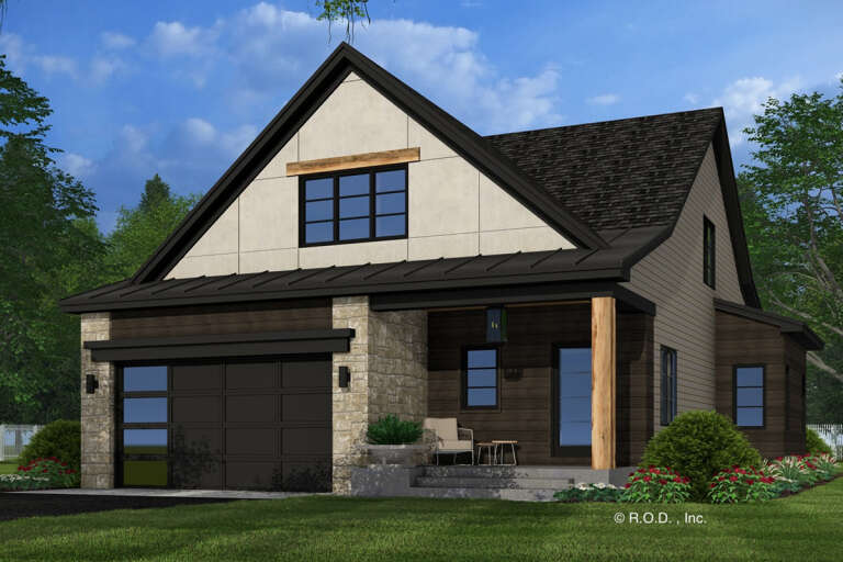 House Plan House Plan #33283 Angled Front Elevation