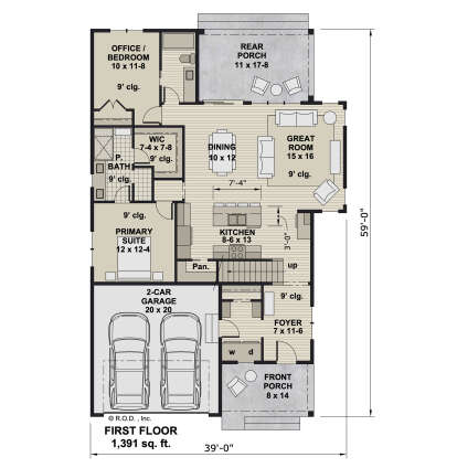 Main Floor  for House Plan #098-00622