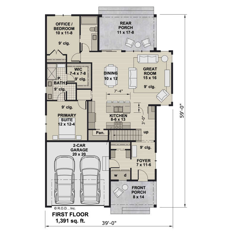 House Plan House Plan #33283 Drawing 1