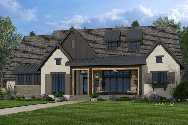 House Plan House Plan #33284 Angled Front Elevation