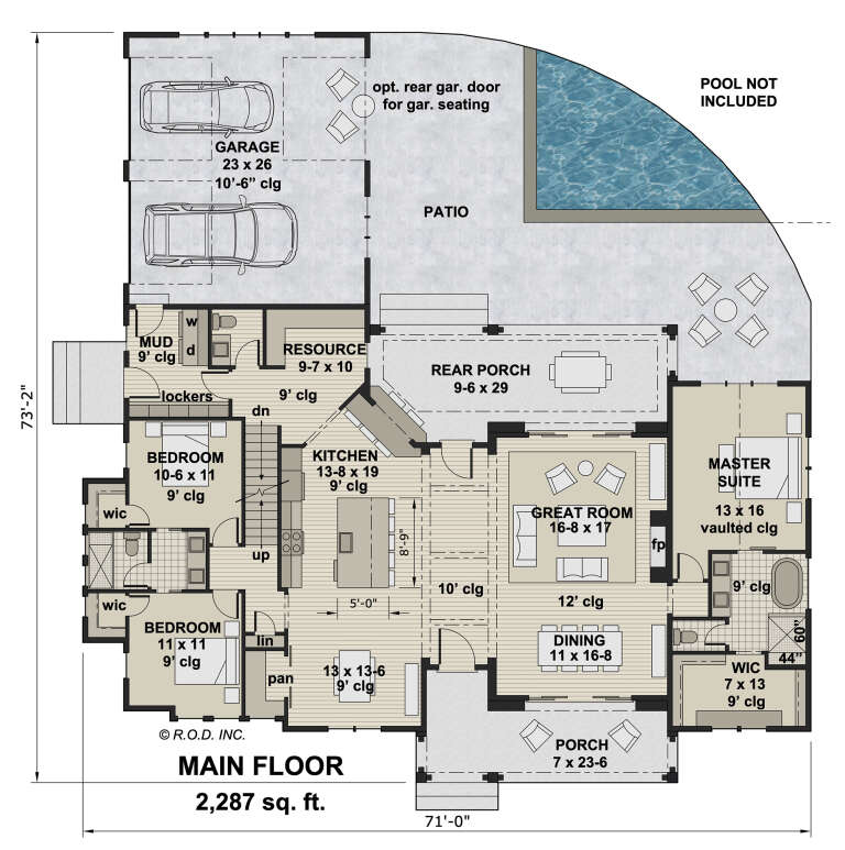 House Plan House Plan #33284 Drawing 1