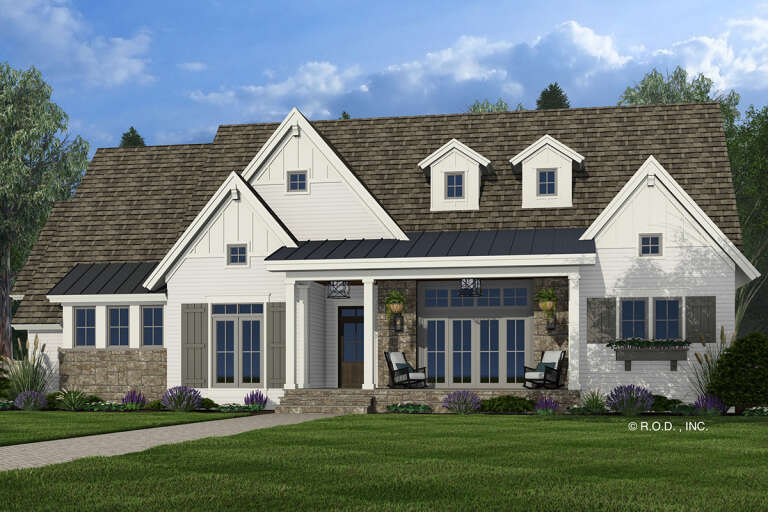 House Plan House Plan #33285 Angled Front Elevation
