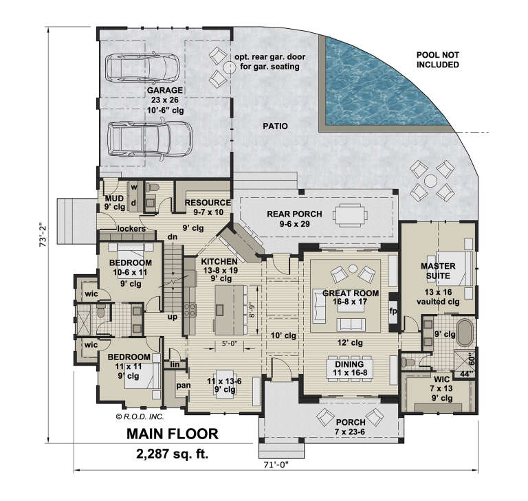 House Plan House Plan #33285 Drawing 1