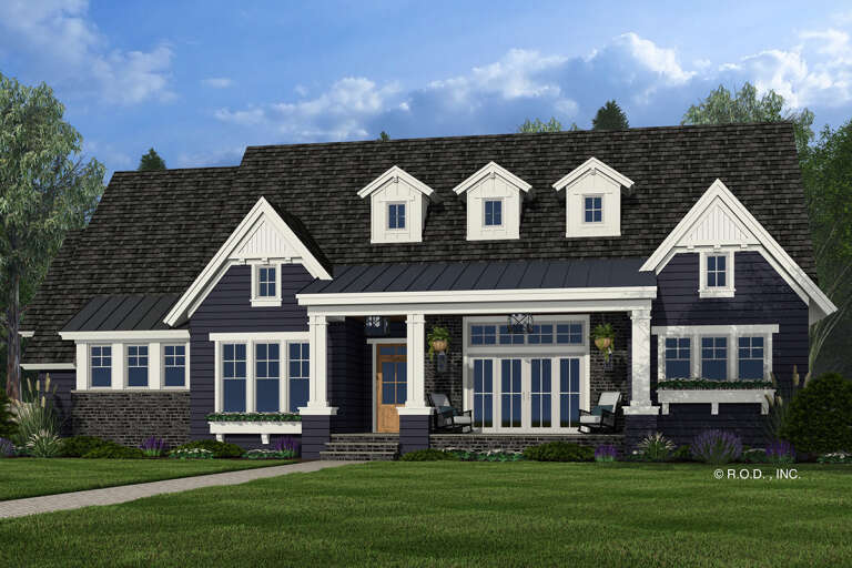 House Plan House Plan #33286 Angled Front Elevation