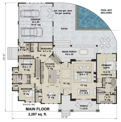 Main Floor  for House Plan #098-00625