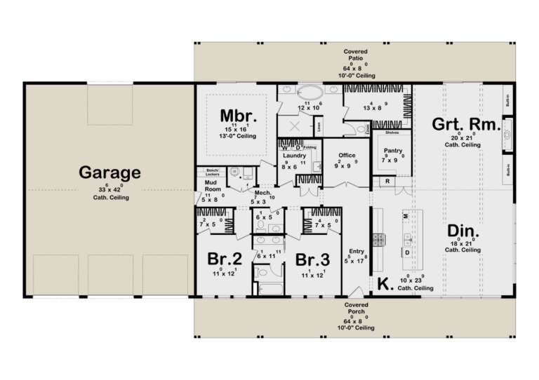 House Plan House Plan #33287 Drawing 1
