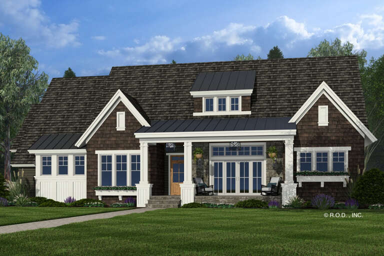 House Plan House Plan #33288 Angled Front Elevation