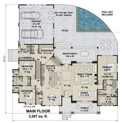 Main Floor  for House Plan #098-00626