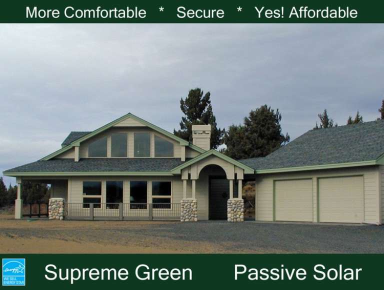 Passive Solar House Plan #192-00018 Elevation Photo