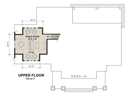 Bonus Room for House Plan #098-00628