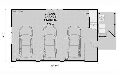 Garage Floor for House Plan #098-00631