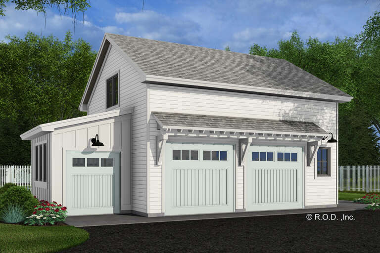 House Plan House Plan #33295 Angled Front Elevation