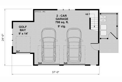 Garage Floor for House Plan #098-00632