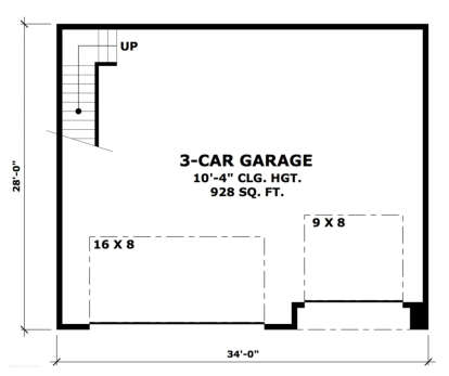 Garage Floor for House Plan #098-00633