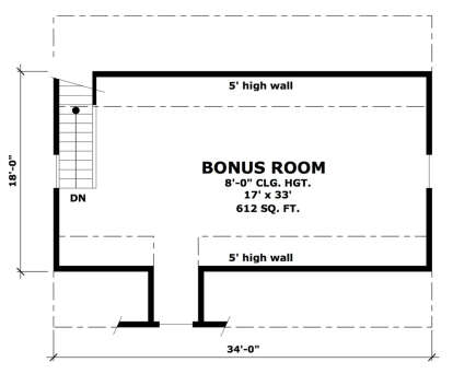 Bonus Room for House Plan #098-00633