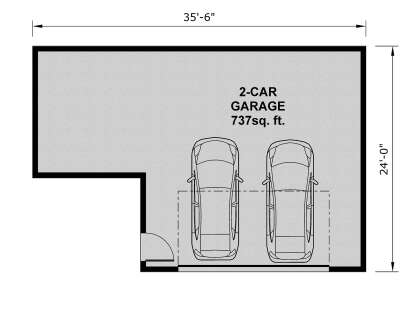 Garage Floor for House Plan #098-00634