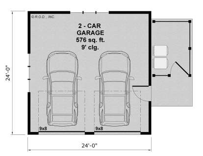 Garage Floor for House Plan #098-00635