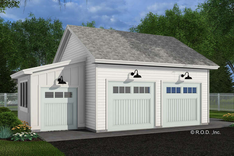 House Plan House Plan #33300 Angled Front Elevation