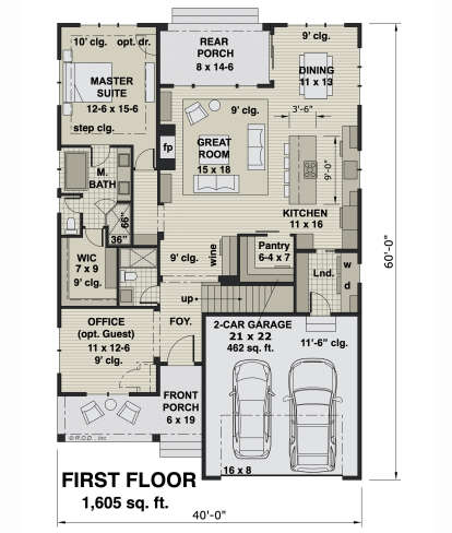Main Floor  for House Plan #098-00639