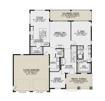 Main Floor  for House Plan #5032-00355