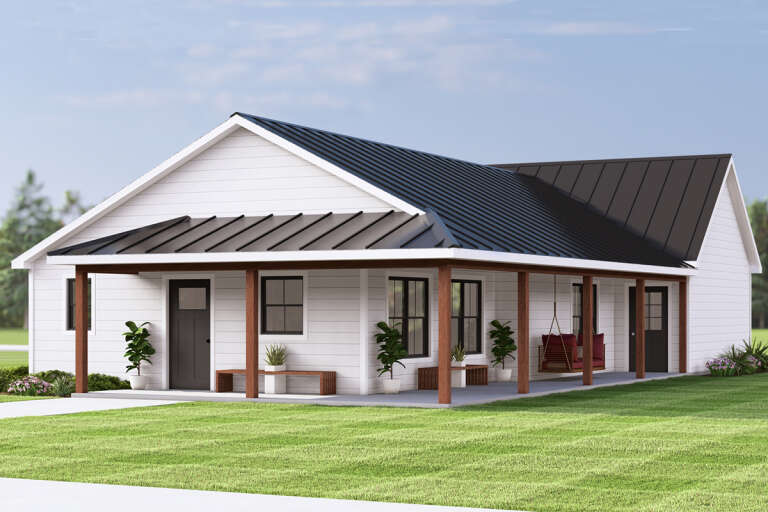 House Plan House Plan #33305 Angled Front Elevation