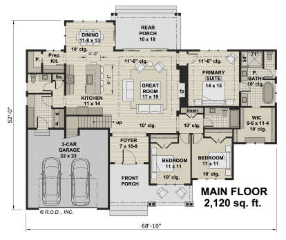 Main Floor  for House Plan #098-00641