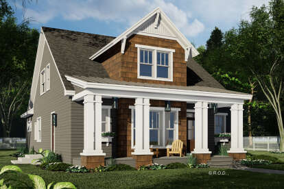 Craftsman House Plan #098-00642 Elevation Photo