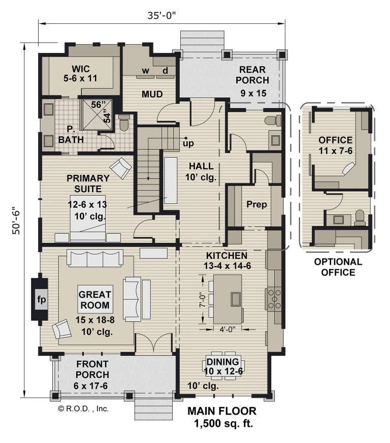 House Plan House Plan #33312 Drawing 1