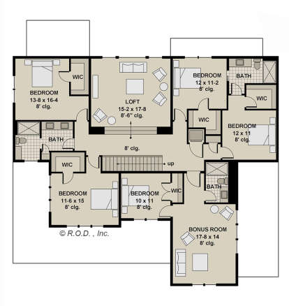 Second Floor for House Plan #098-00646