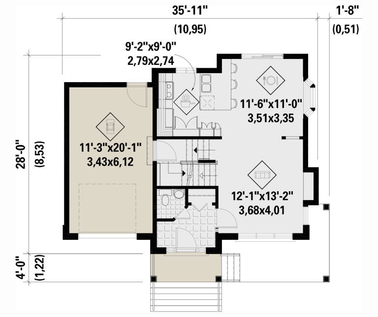 House Plan House Plan #33315 Drawing 1