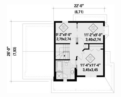 Second Floor for House Plan #6146-00616