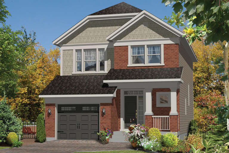 House Plan House Plan #33316 Angled Front Elevation