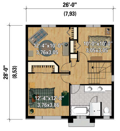 Second Floor for House Plan #6146-00618